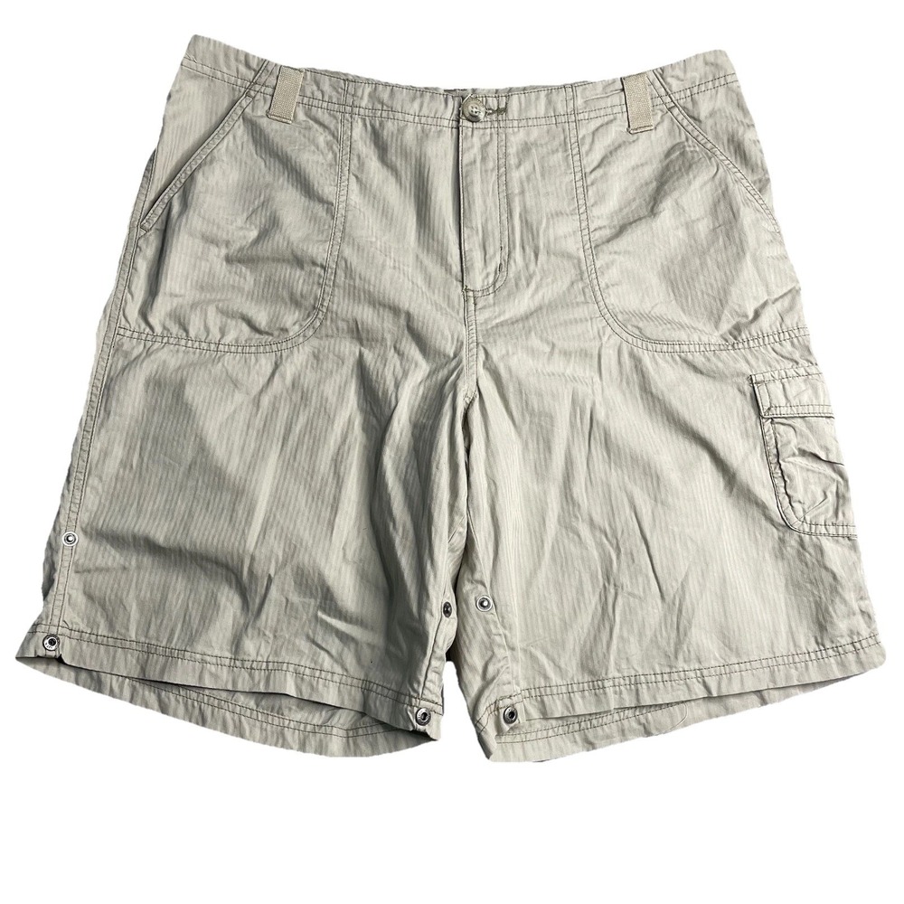 Columbia XCO Shorts Women's 16 Beige Hiking Adjustable Length 100% Cotton
